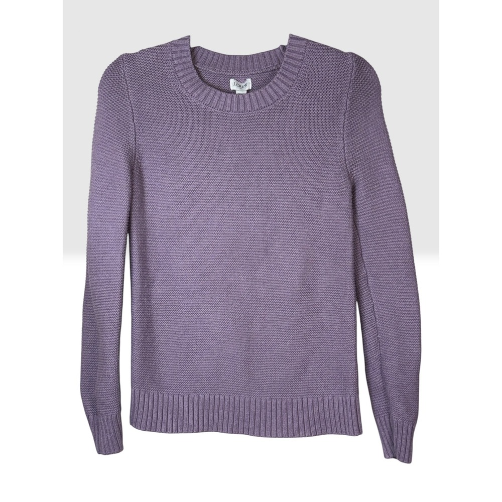 J.Crew Womens XXS Lavender Textured Knit Crewneck Sweater Cotton Wool H3528